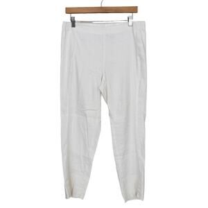 J. Jill White Linen Stretch Pull On Pants Sz S